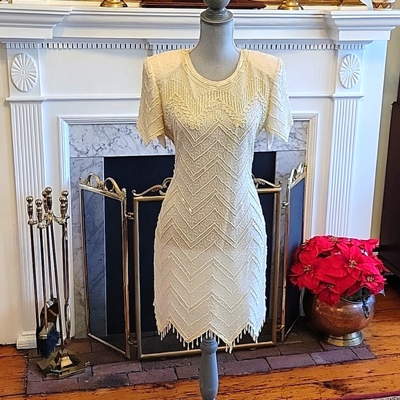 Vintage Dresses & Skirts - Vintage 1980's Beaded Dress